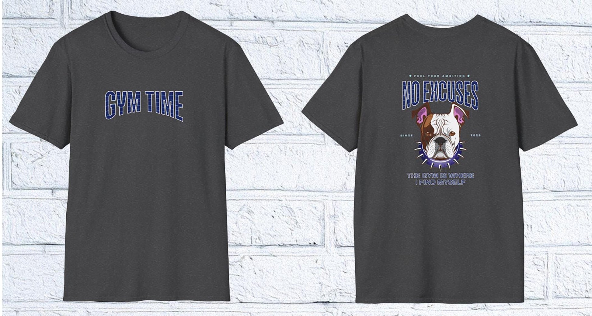 Bulldog Motivational Workout T-Shirt