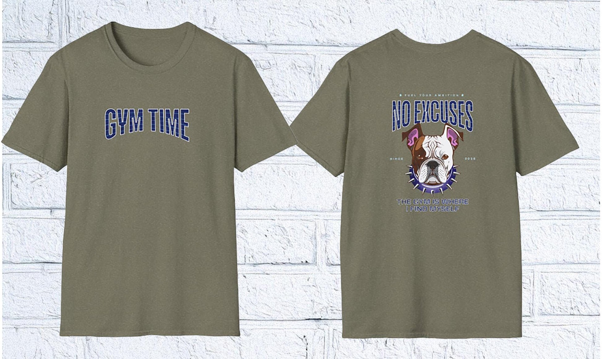 Bulldog Motivational Workout T-Shirt
