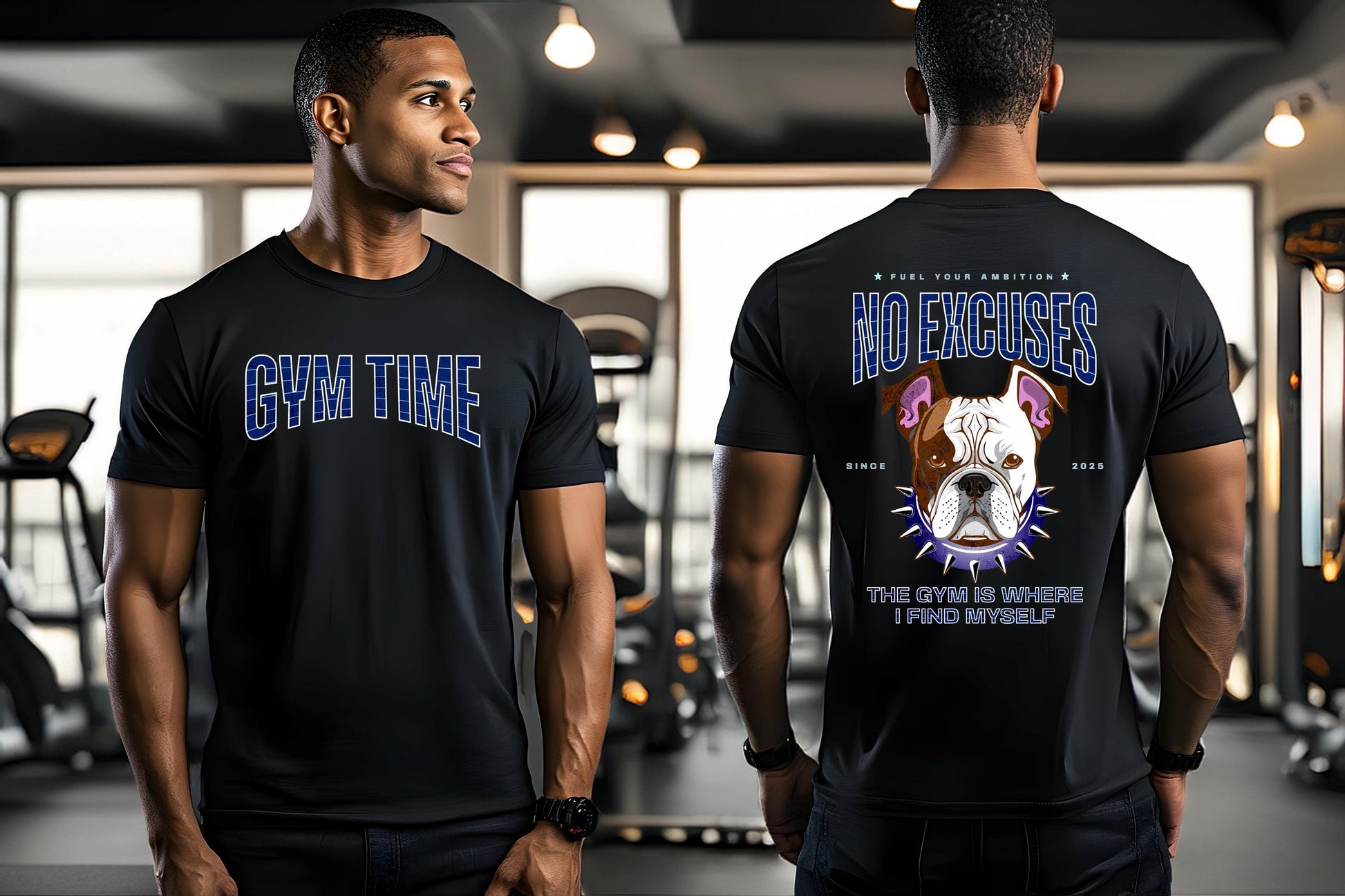 Bulldog Motivational Workout T-Shirt