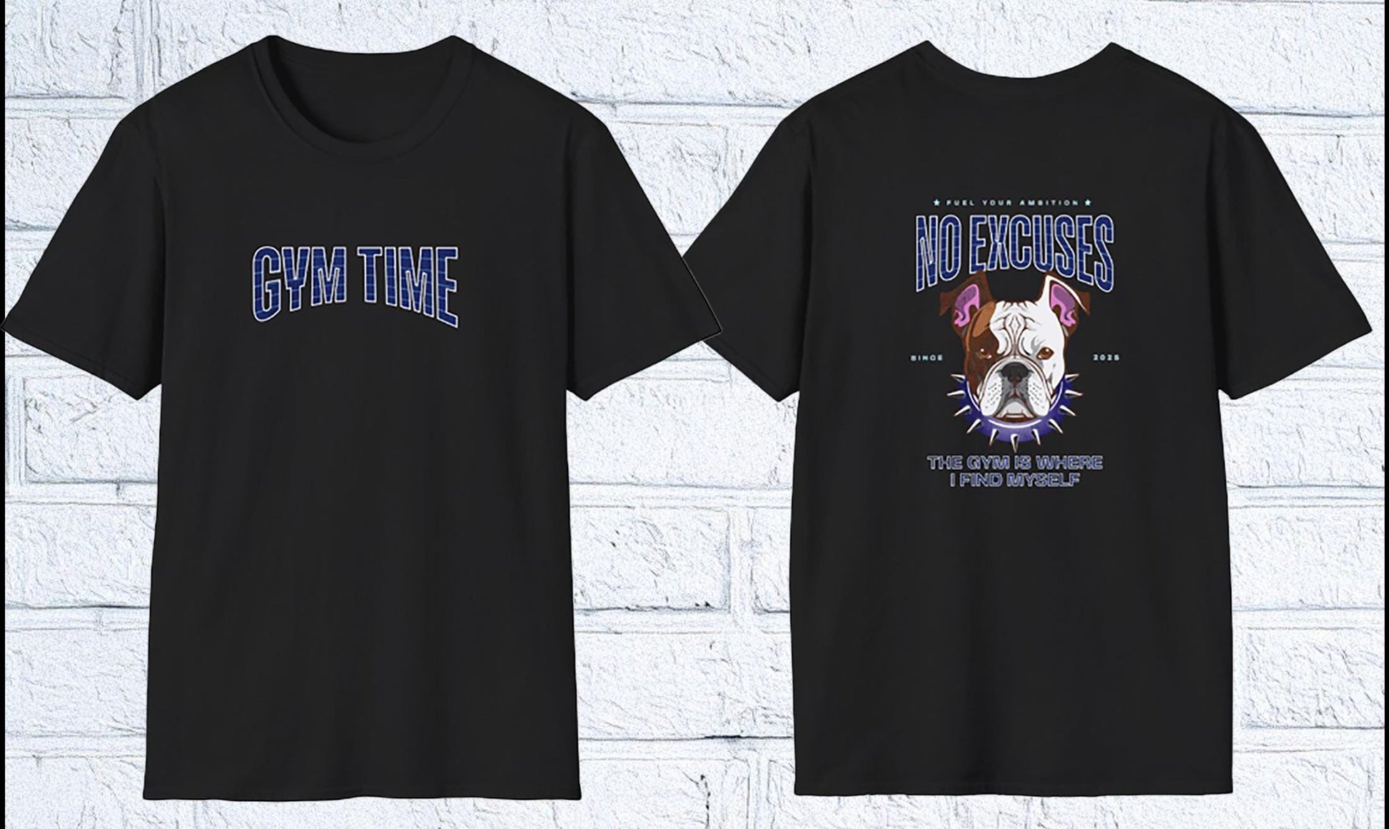 Bulldog Motivational Workout T-Shirt