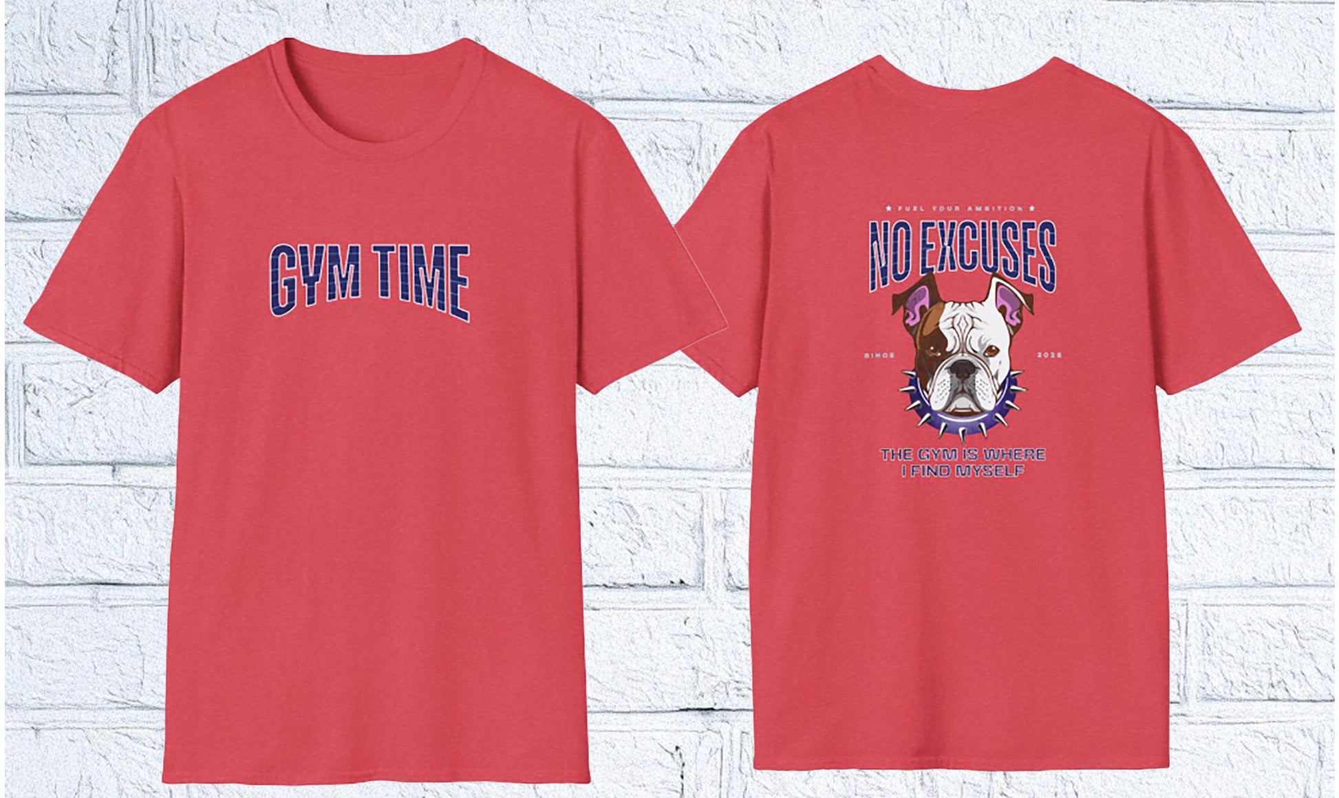 Bulldog Motivational Workout T-Shirt