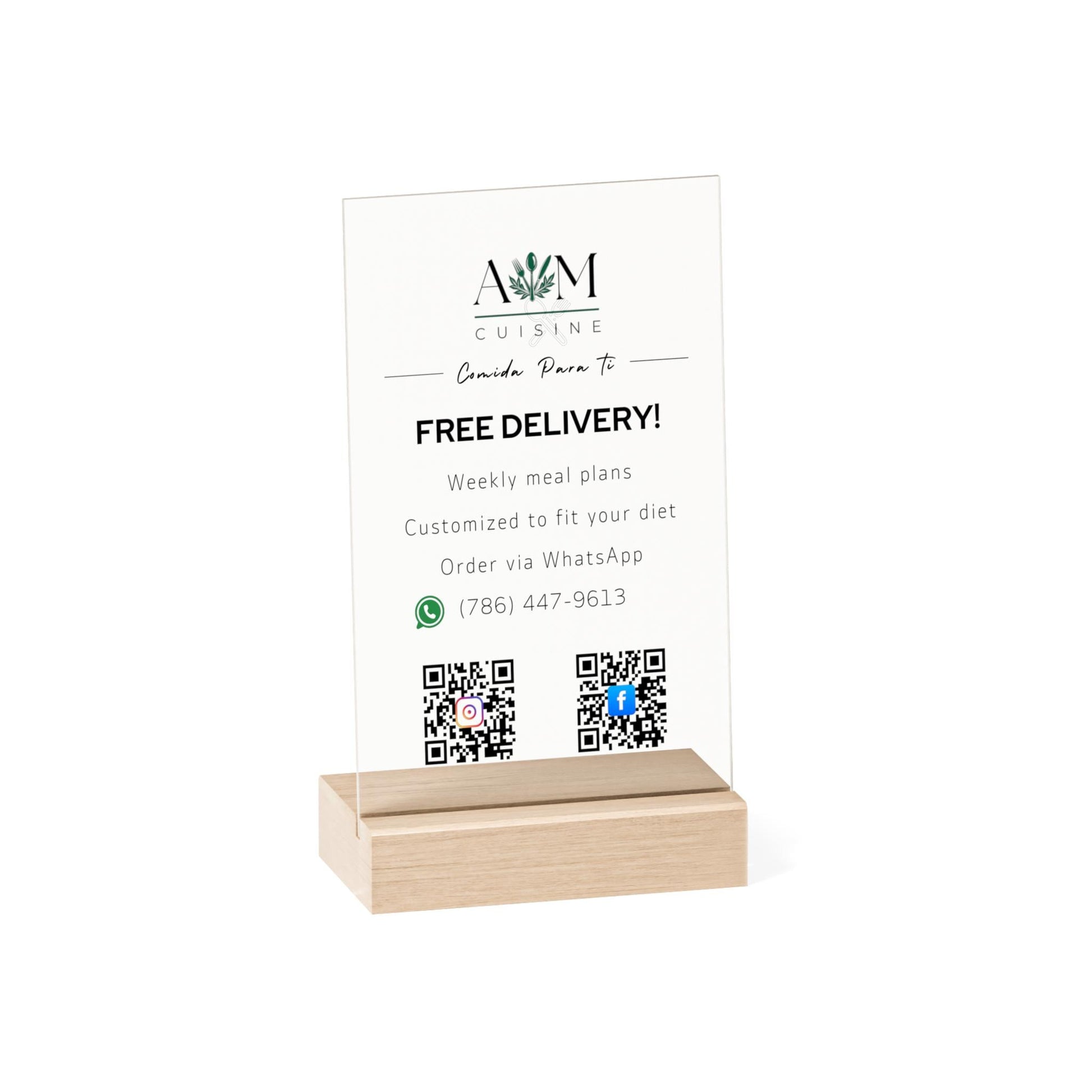 Acrylic Sign Custom Product