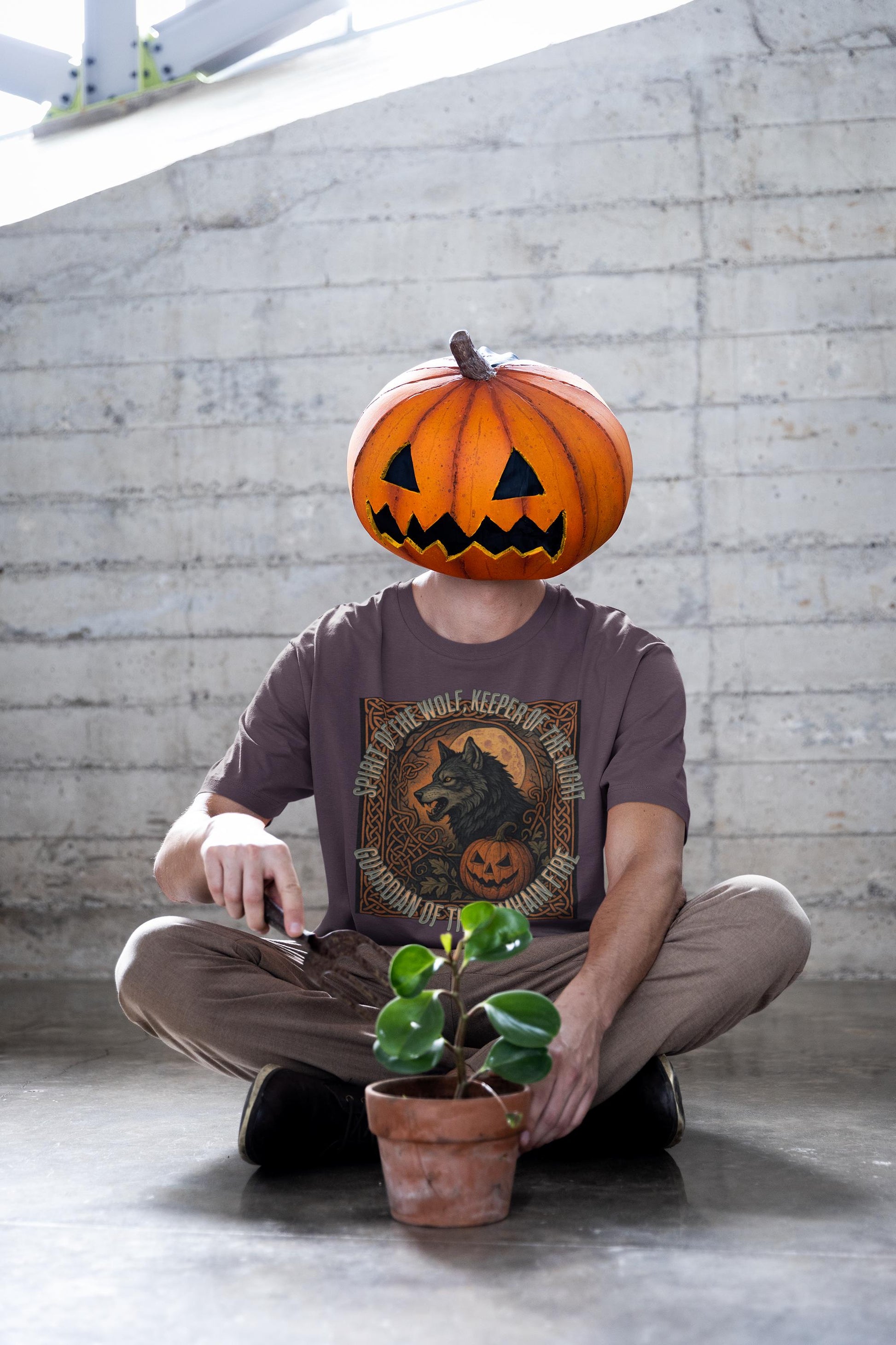 Wolf Howling at Moon Celtic Guardian of the Veil Shirt, Happy Halloween