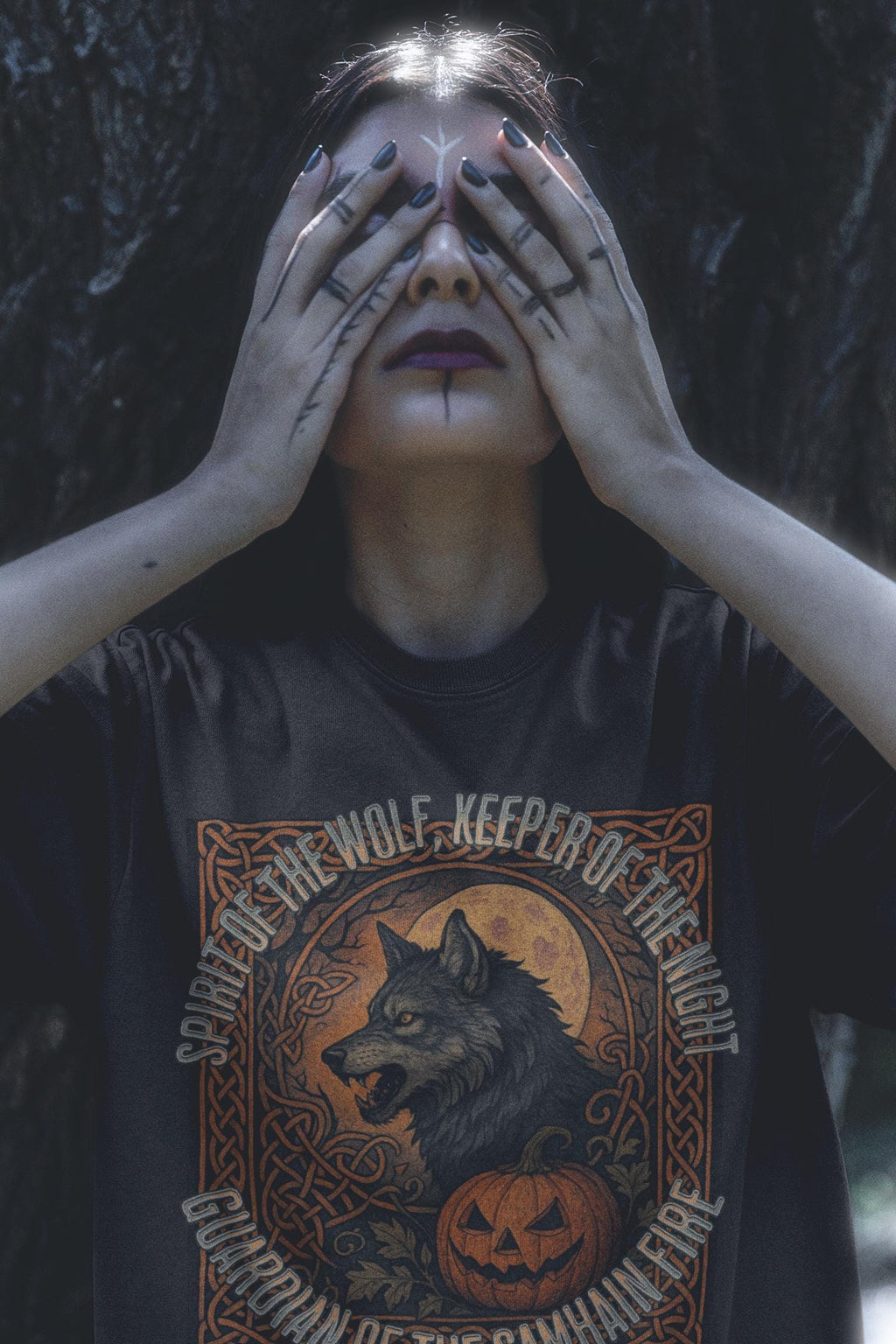 Wolf Howling at Moon Celtic Guardian of the Veil Shirt, Happy Halloween
