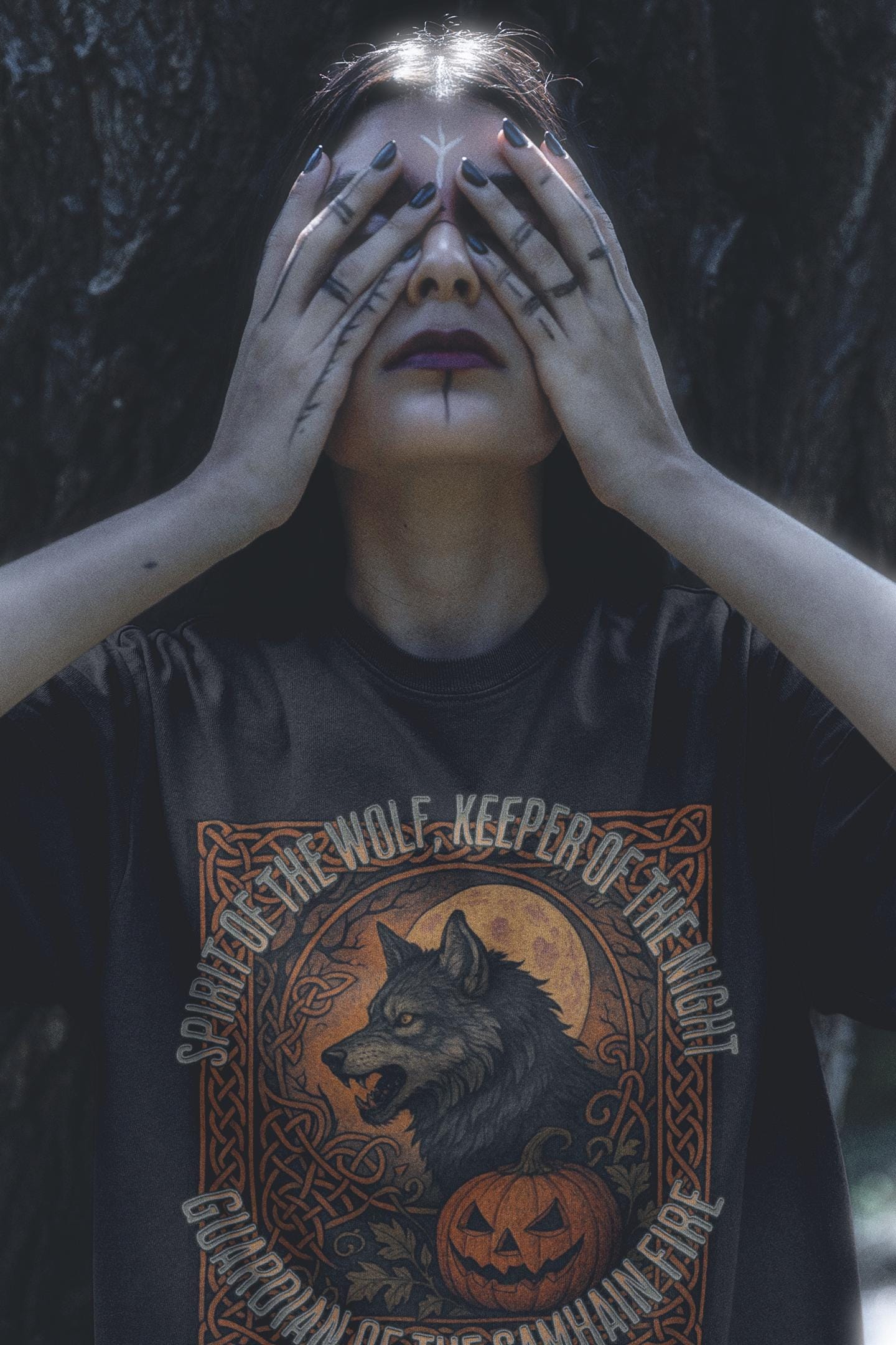 Wolf Howling at Moon Celtic Guardian of the Veil Shirt, Happy Halloween