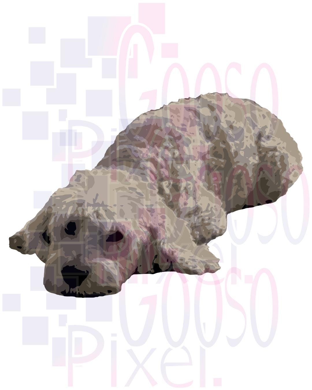 Pet digital Illustration Customizable Animal Portrait