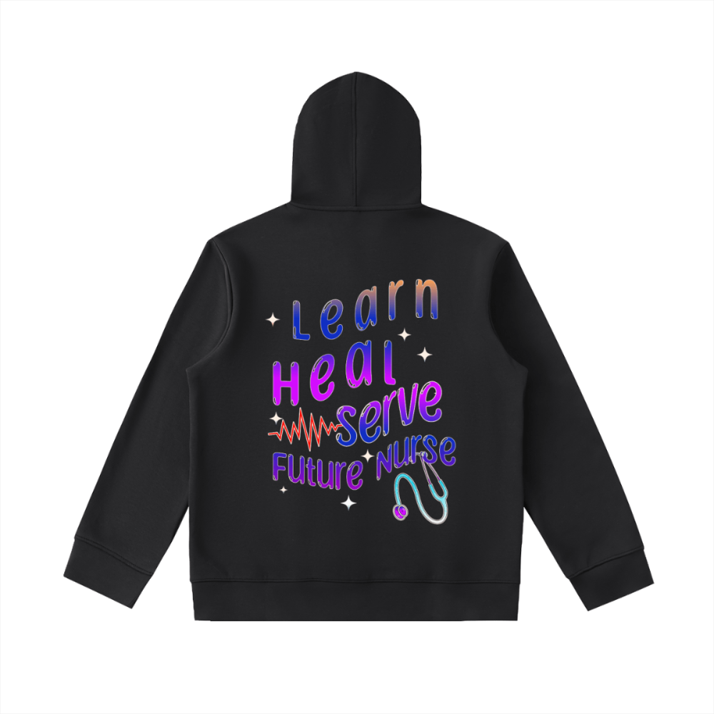 Essential Heavyweight High Neck Zip - Up Hoodie - Gooso Pixel