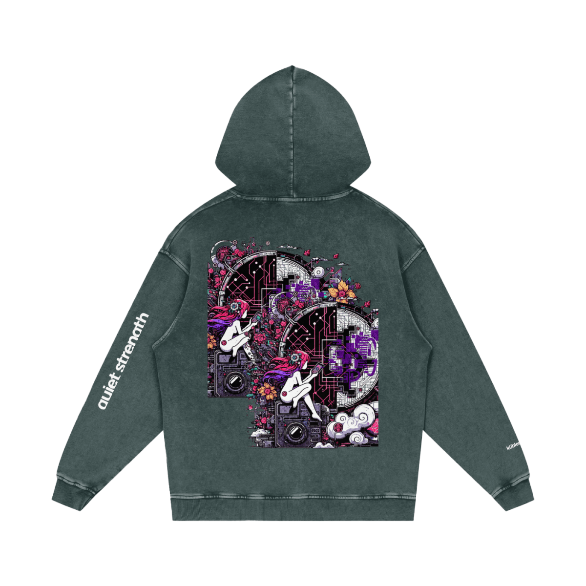 Loud Mind Snow Washed Loose Mental Health Awareness Hoodie - Gooso Pixel LLC