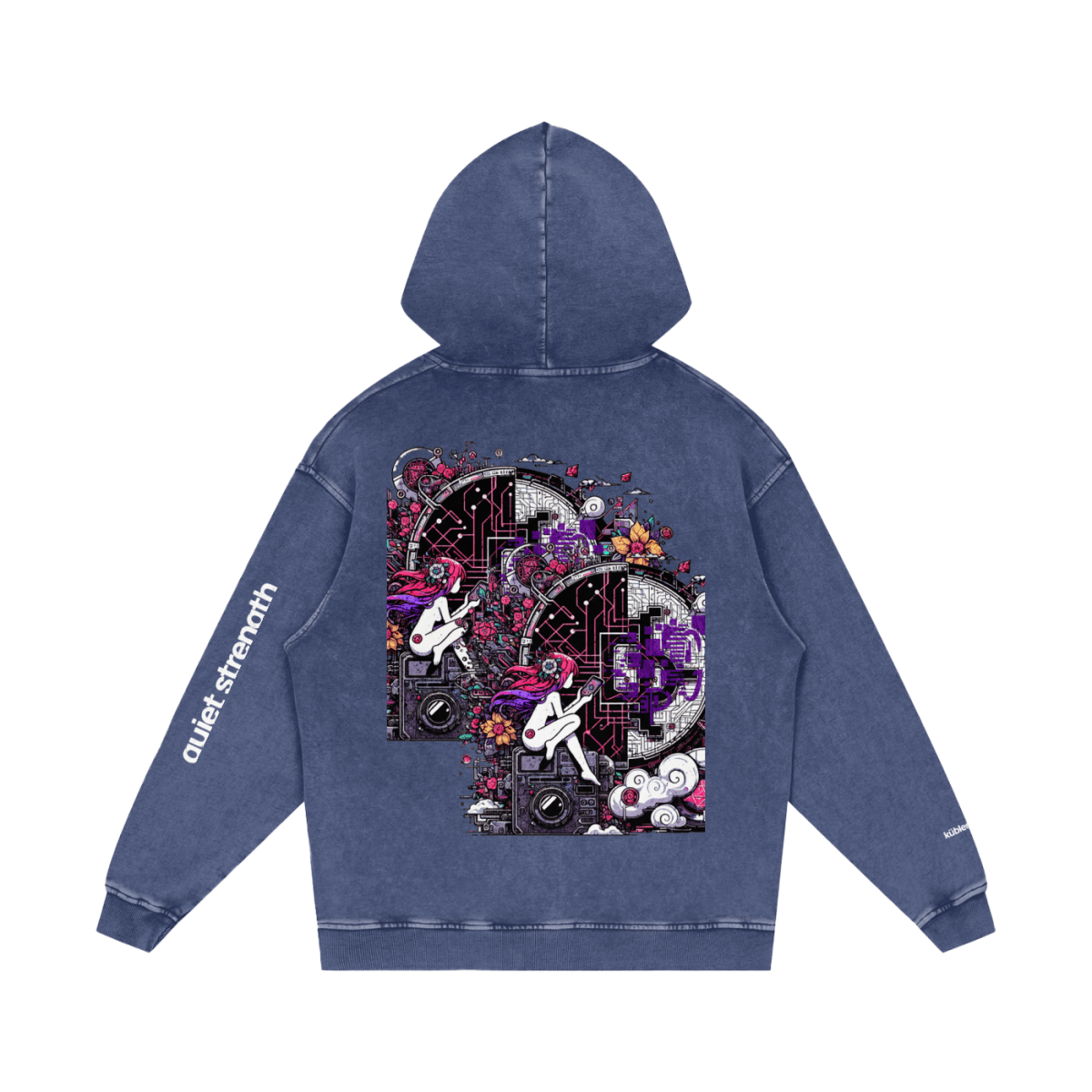 Loud Mind Snow Washed Loose Mental Health Awareness Hoodie - Gooso Pixel LLC