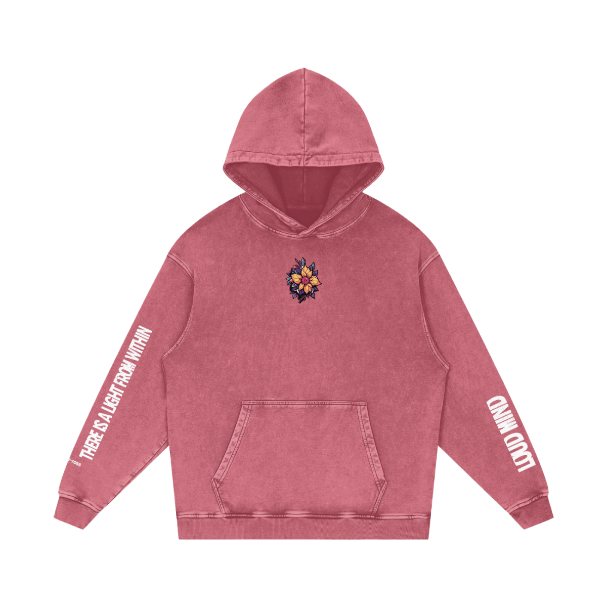 Loud Mind Snow Washed Loose Mental Health Awareness Hoodie - Gooso Pixel LLC