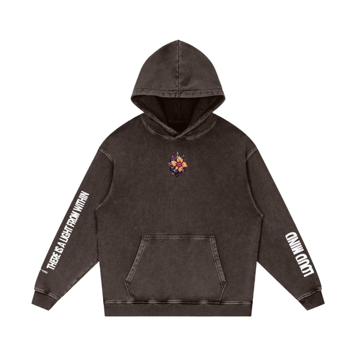 Loud Mind Snow Washed Loose Mental Health Awareness Hoodie - Gooso Pixel LLC