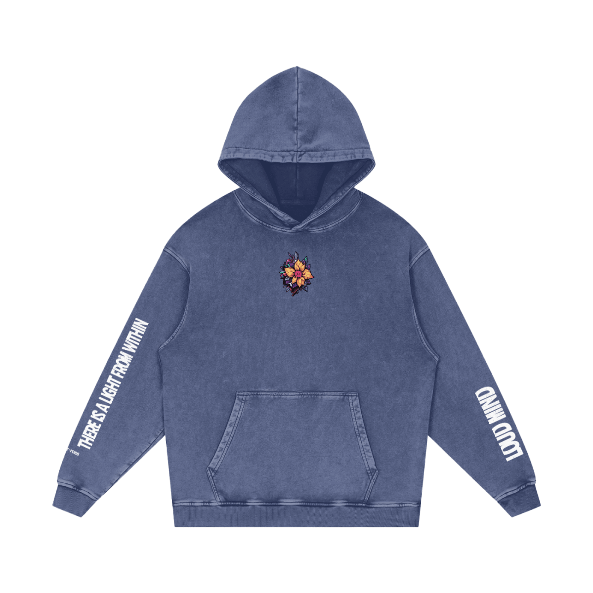 Loud Mind Snow Washed Loose Mental Health Awareness Hoodie - Gooso Pixel LLC