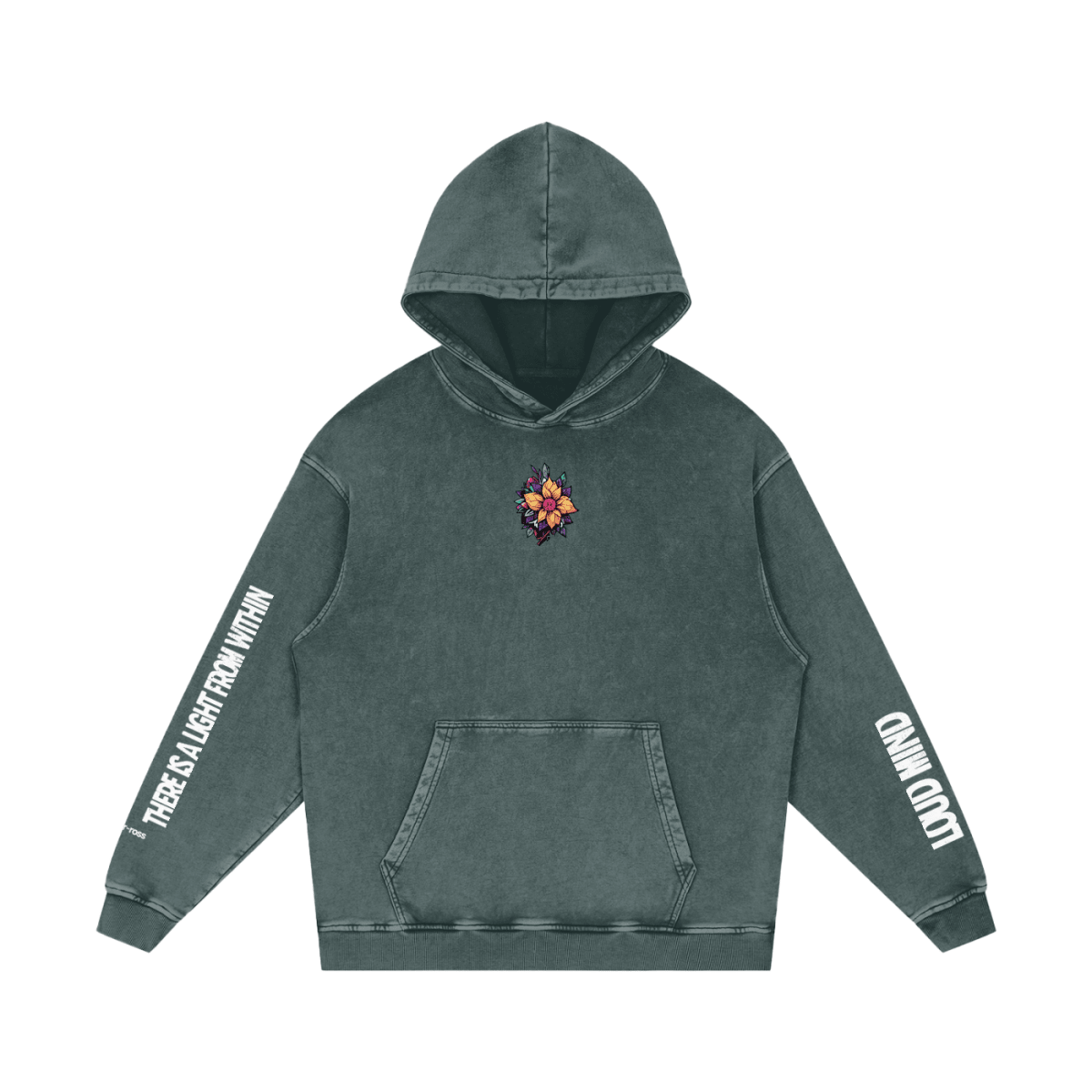 Loud Mind Snow Washed Loose Mental Health Awareness Hoodie - Gooso Pixel LLC