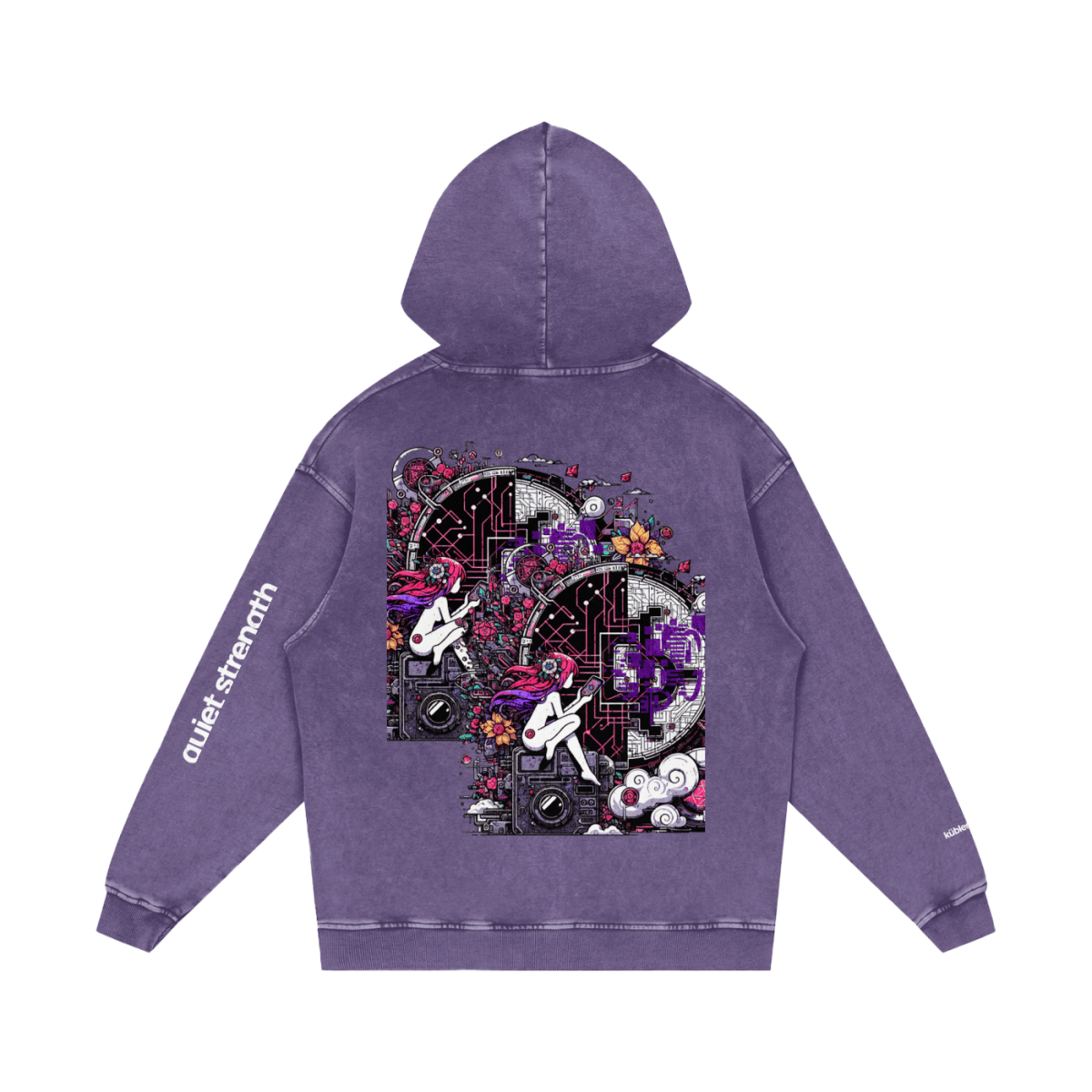 Loud Mind Snow Washed Loose Mental Health Awareness Hoodie - Gooso Pixel LLC