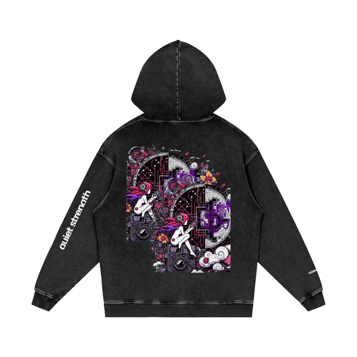 Loud Mind Snow Washed Loose Mental Health Awareness Hoodie - Gooso Pixel LLC