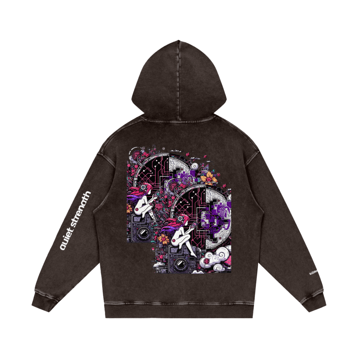 Loud Mind Snow Washed Loose Mental Health Awareness Hoodie - Gooso Pixel LLC