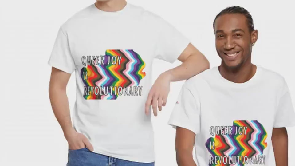 Queer Joy Pride T-Shirt: LGBTQ+ Rainbow Tee - Love is Love