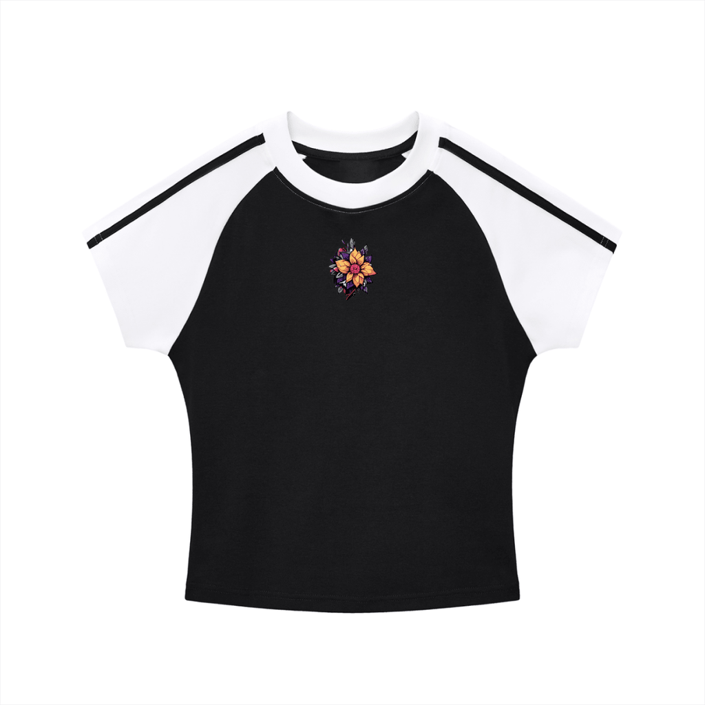 Quiet Strength Crop Top, Mental Health Awareness Raglan Bodycon Tee - Gooso Pixel LLC