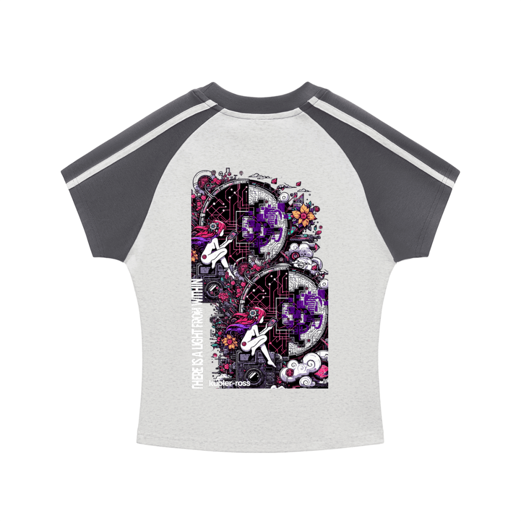Quiet Strength Crop Top, Mental Health Awareness Raglan Bodycon Tee - Gooso Pixel LLC