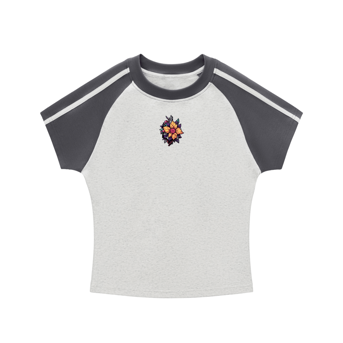 Quiet Strength Crop Top, Mental Health Awareness Raglan Bodycon Tee - Gooso Pixel LLC