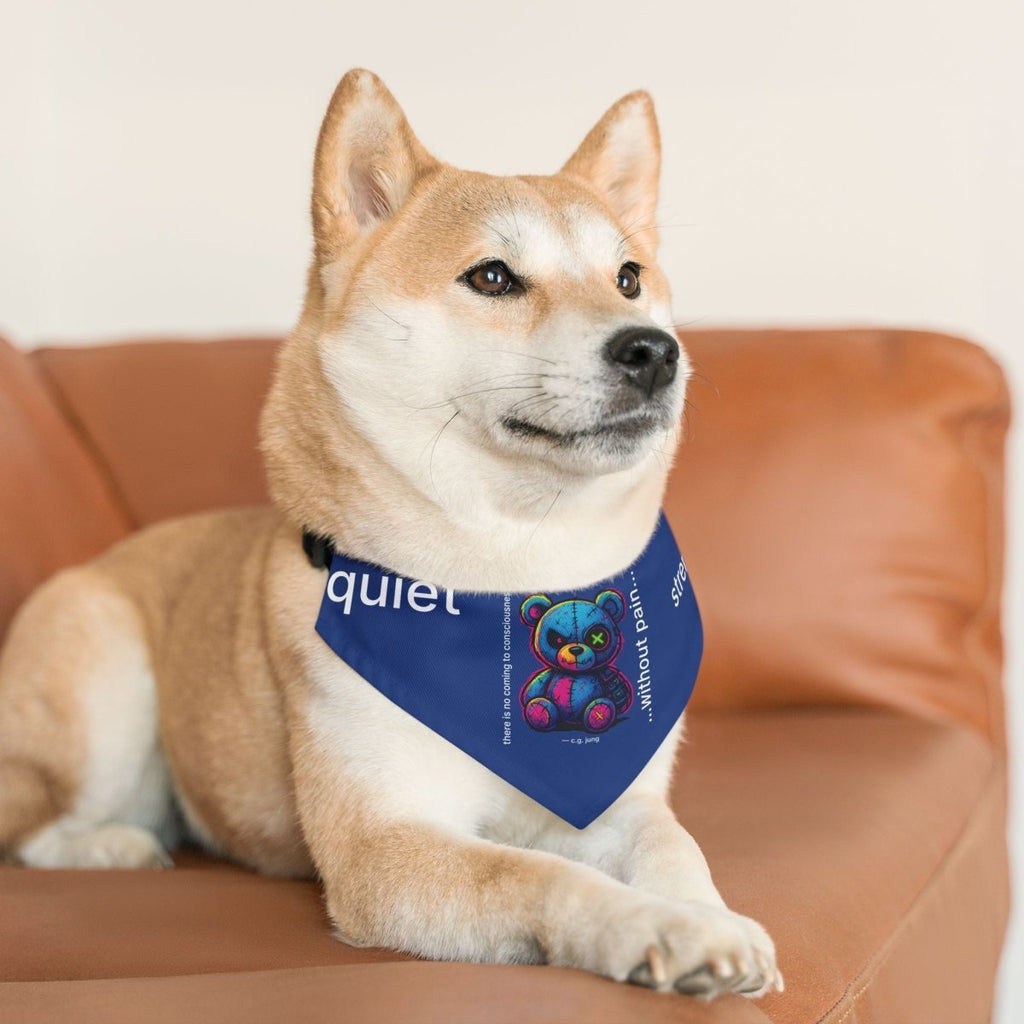 Quiet Strength Pet Bandana Collar - Mental Health Awareness Dog Accessory - Gooso Pixel LLC