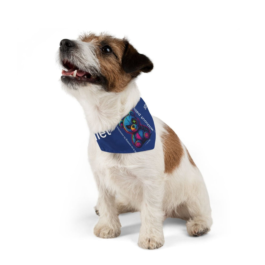 Quiet Strength Pet Bandana Collar - Mental Health Awareness Dog Accessory - Gooso Pixel LLC
