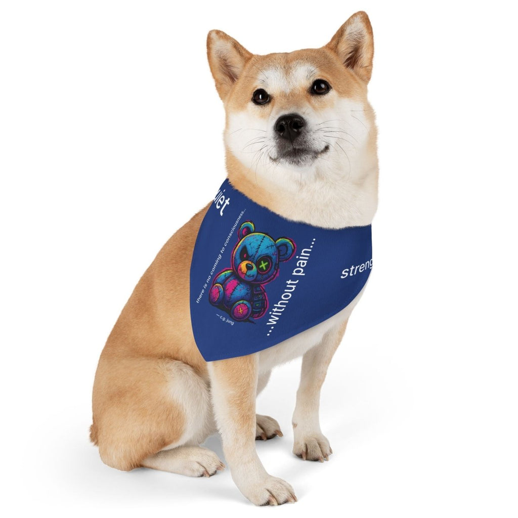 Quiet Strength Pet Bandana Collar - Mental Health Awareness Dog Accessory - Gooso Pixel LLC