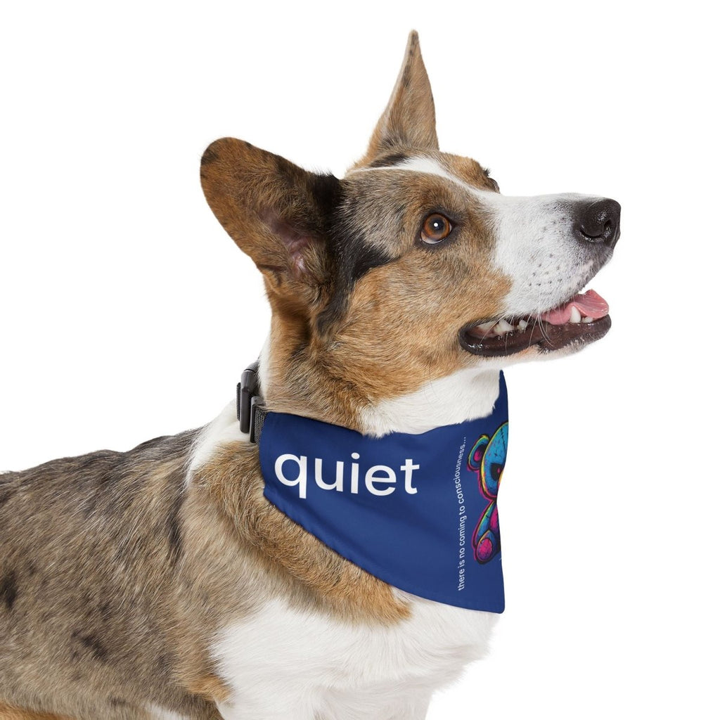 Quiet Strength Pet Bandana Collar - Mental Health Awareness Dog Accessory - Gooso Pixel LLC