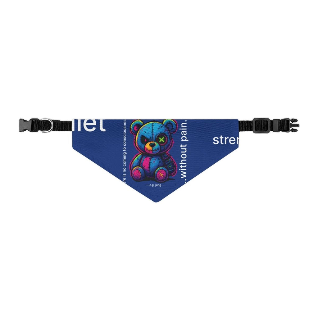 Quiet Strength Pet Bandana Collar - Mental Health Awareness Dog Accessory - Gooso Pixel LLC