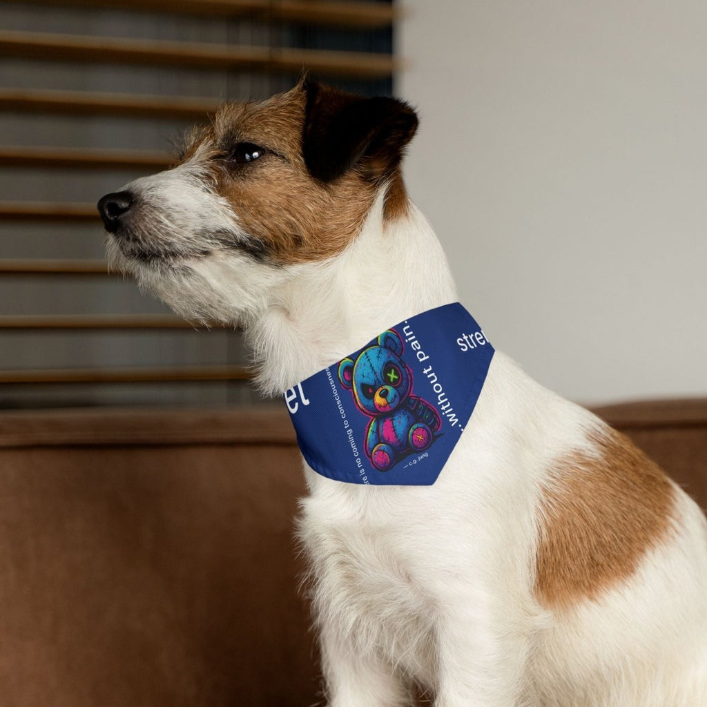 Quiet Strength Pet Bandana Collar - Mental Health Awareness Dog Accessory - Gooso Pixel LLC