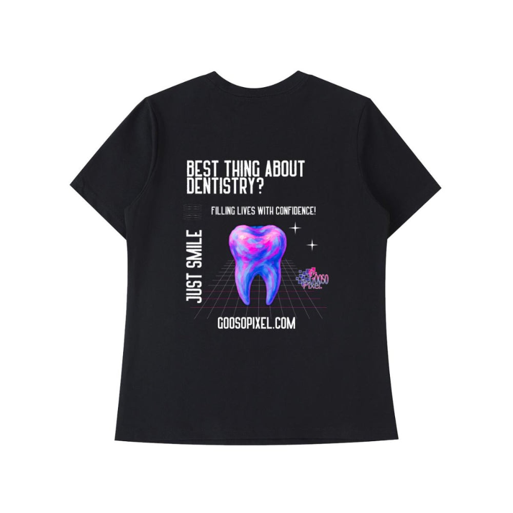 “Smile It’s Free Therapy” Dental Tee – Women’s Bodycon - Gooso Pixel
