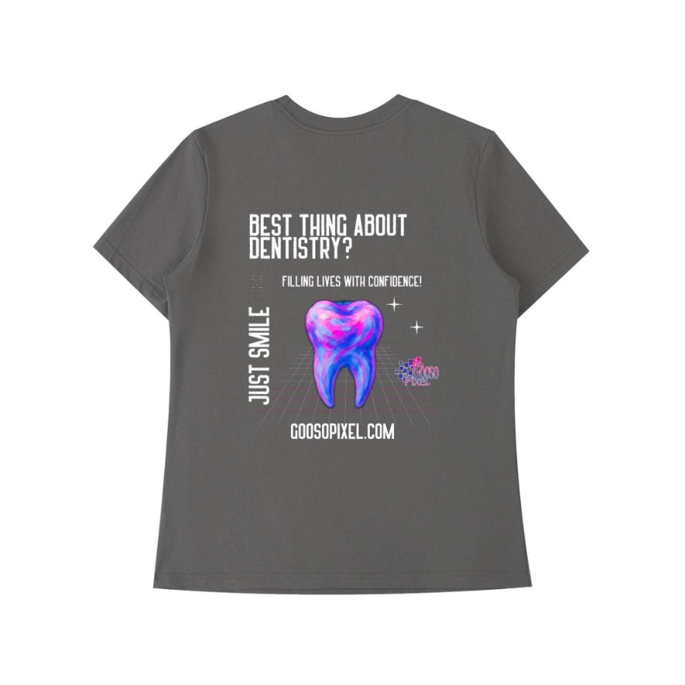 “Smile It’s Free Therapy” Dental Tee – Women’s Bodycon - Gooso Pixel