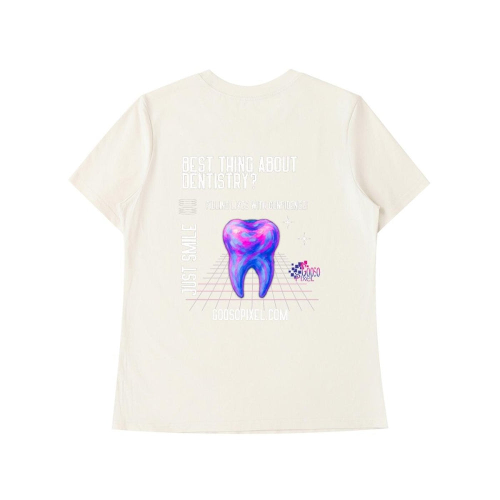 “Smile It’s Free Therapy” Dental Tee – Women’s Bodycon - Gooso Pixel