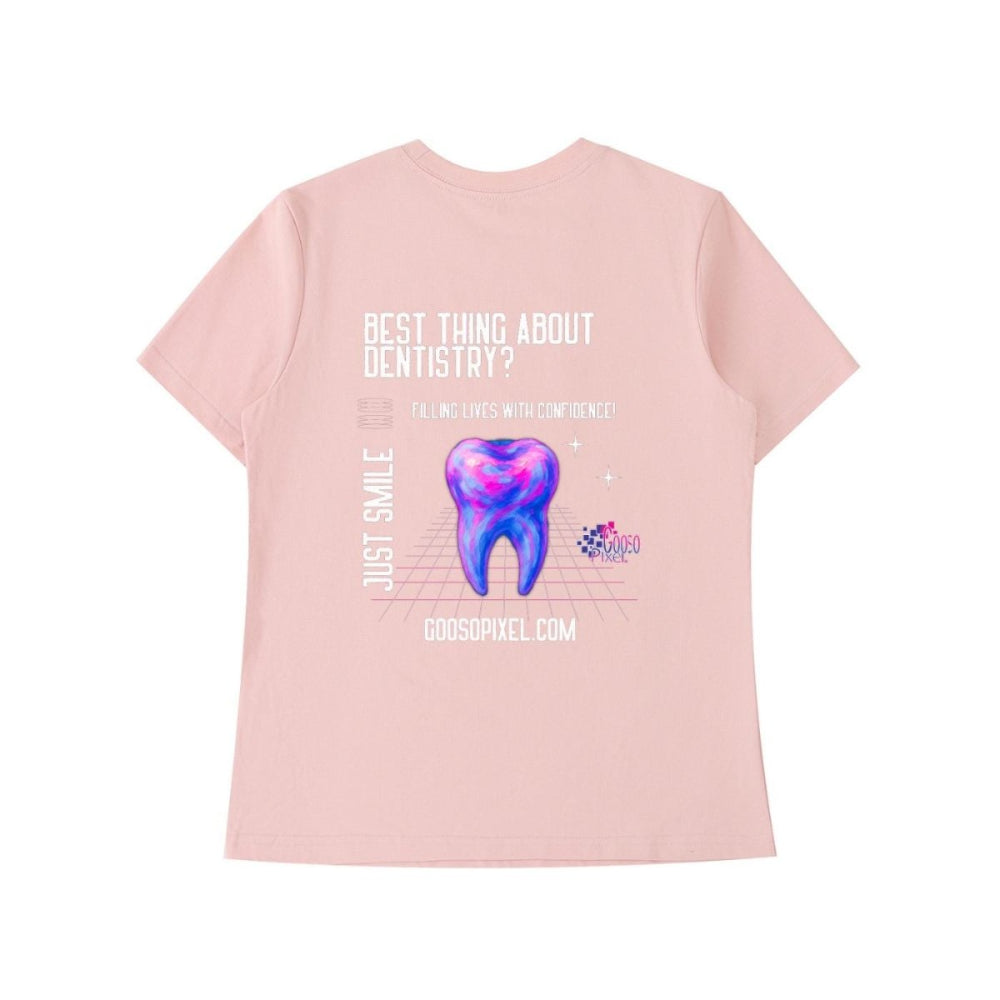 “Smile It’s Free Therapy” Dental Tee – Women’s Bodycon - Gooso Pixel