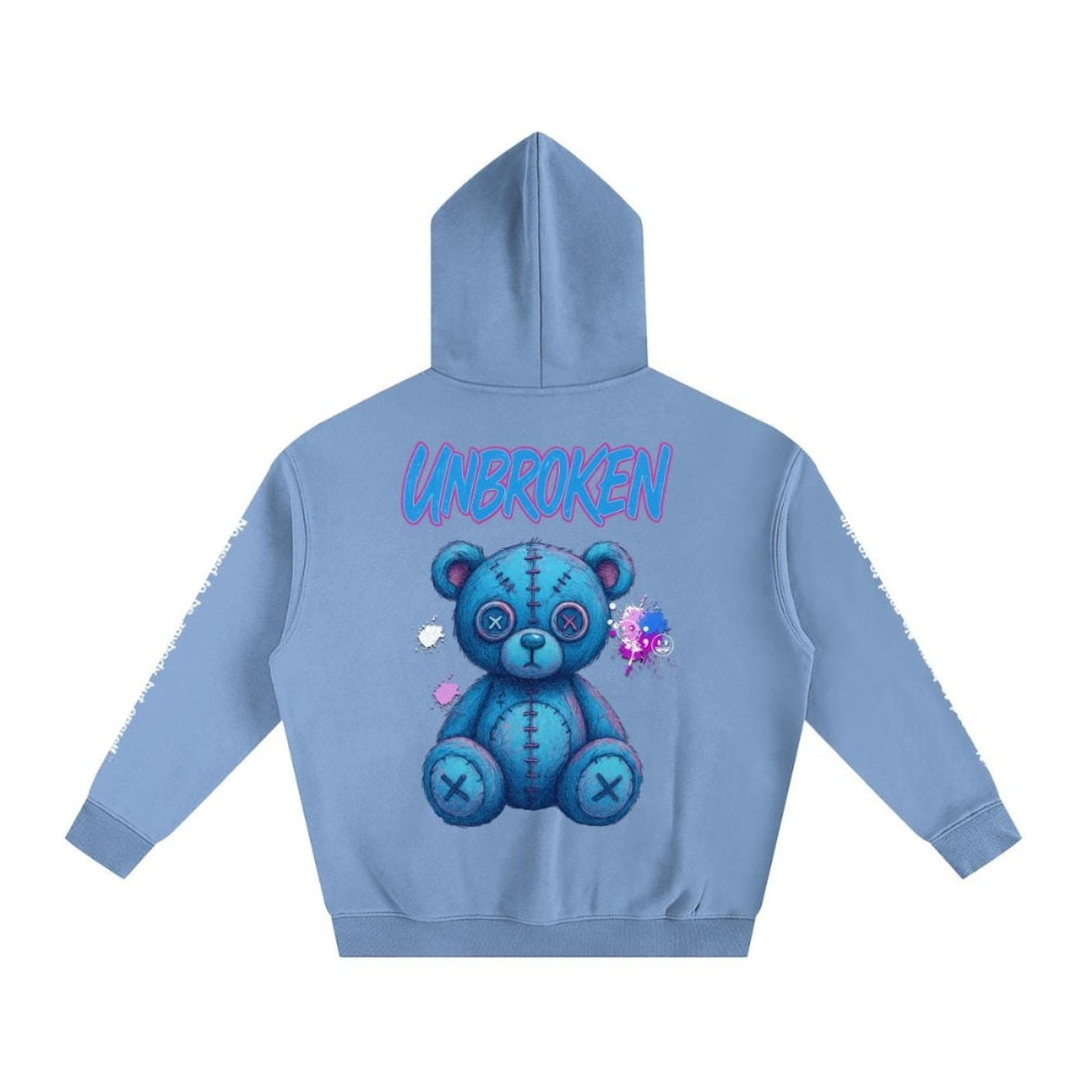 UNBROKEN Blue Teddy Sweater – Cozy, Oversized & Unapologetically You - Gooso Pixel