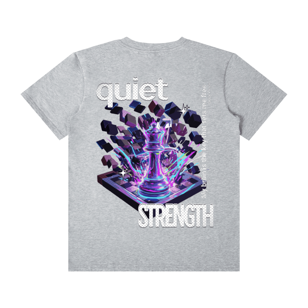 Unisex Quiet Strength Tee, Mental Health Awareness Chess Queen Unisex T-Shirt - Gooso Pixel LLC