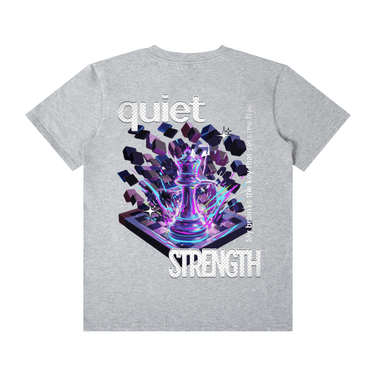 Unisex Quiet Strength Tee, Mental Health Awareness Chess Queen Unisex T-Shirt - Gooso Pixel LLC