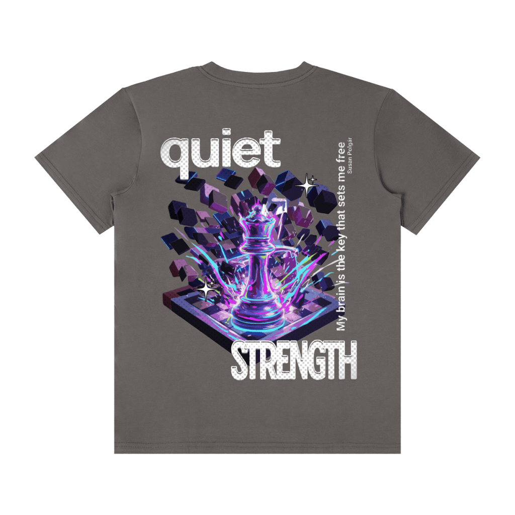Unisex Quiet Strength Tee, Mental Health Awareness Chess Queen Unisex T-Shirt - Gooso Pixel LLC