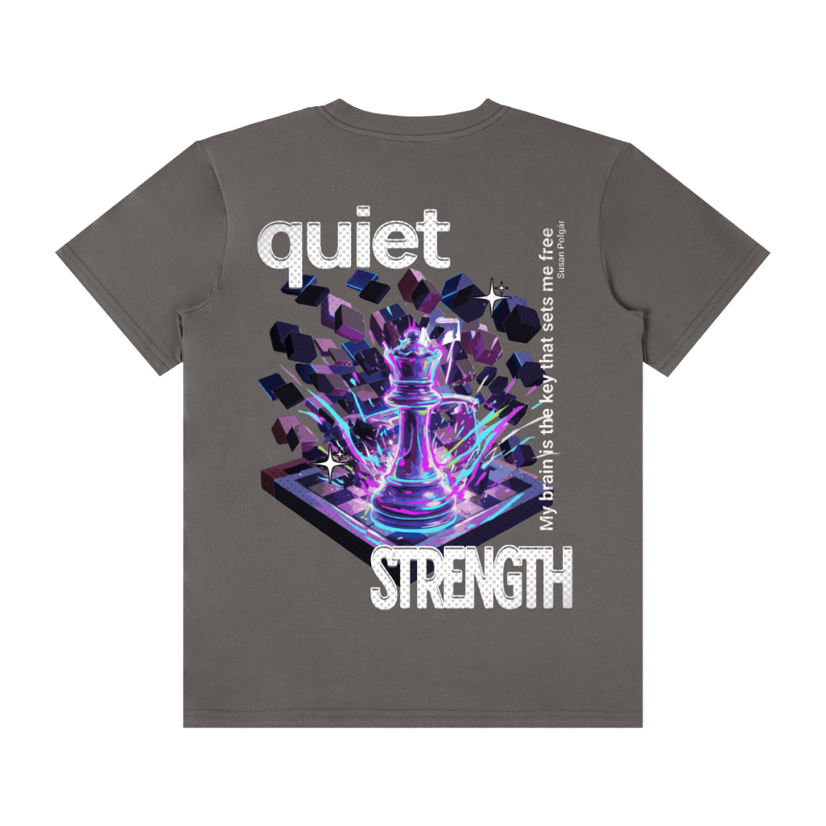 Unisex Quiet Strength Tee, Mental Health Awareness Chess Queen Unisex T-Shirt - Gooso Pixel LLC