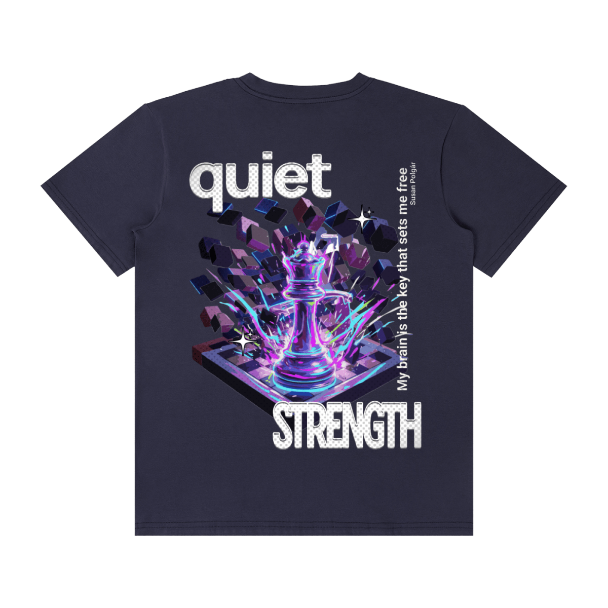 Unisex Quiet Strength Tee, Mental Health Awareness Chess Queen Unisex T-Shirt - Gooso Pixel LLC