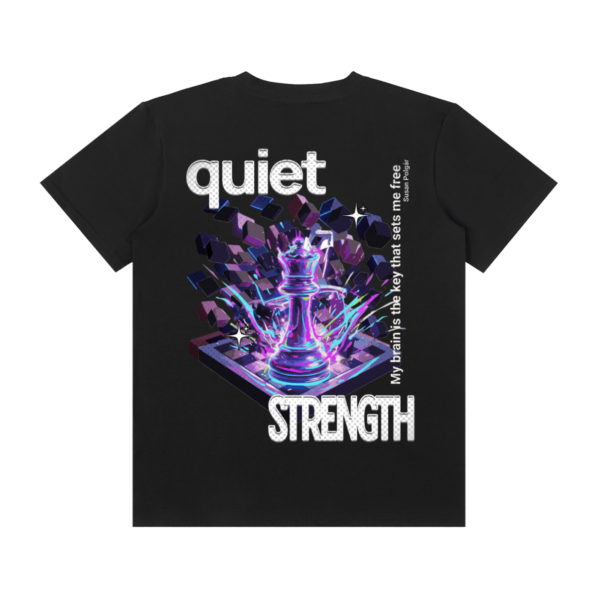 Unisex Quiet Strength Tee, Mental Health Awareness Chess Queen Unisex T-Shirt - Gooso Pixel LLC