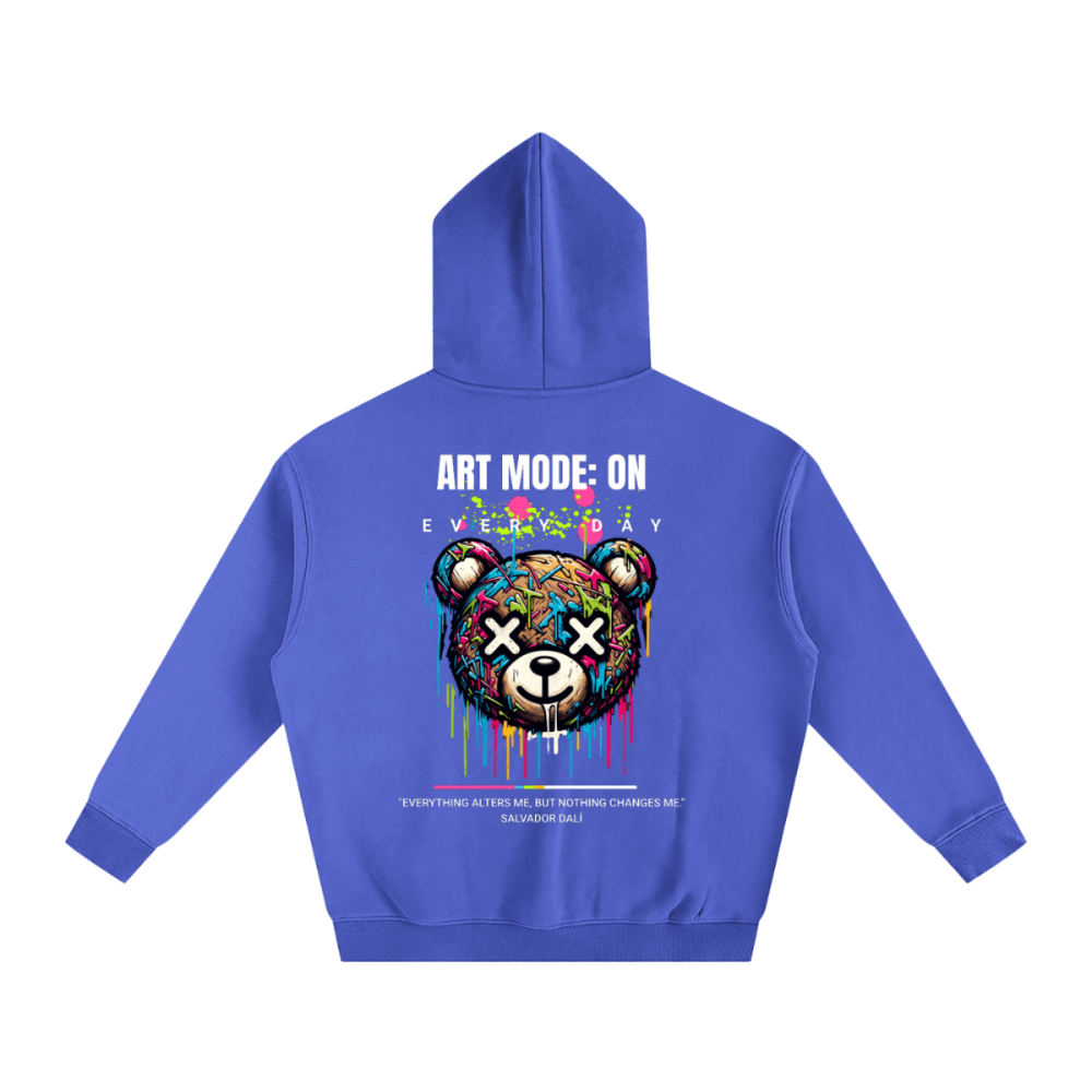 Unisex Streetwear Oversize Fleeced Hoodie - ART MODE: ON - Gooso Pixel