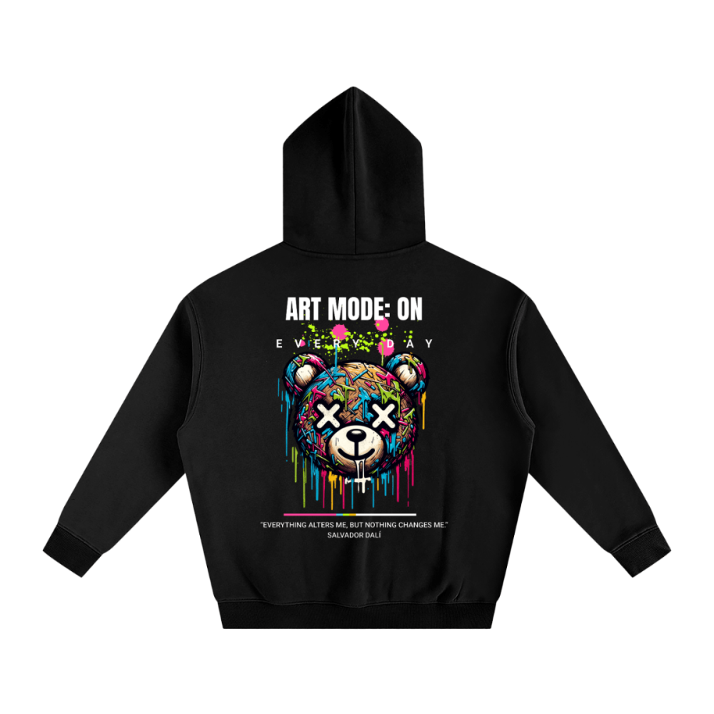 Unisex Streetwear Oversize Fleeced Hoodie - ART MODE: ON - Gooso Pixel
