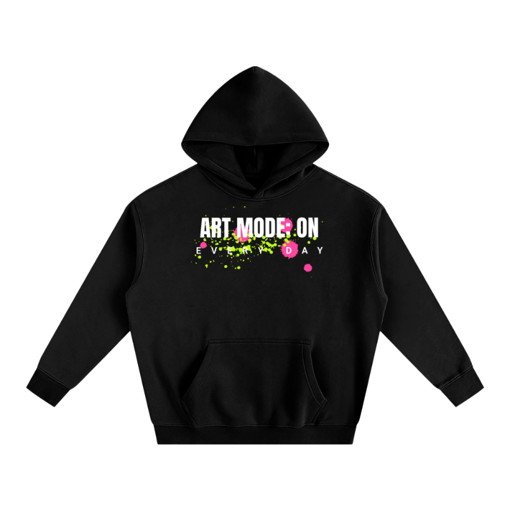 Unisex Streetwear Oversize Fleeced Hoodie - ART MODE: ON - Gooso Pixel