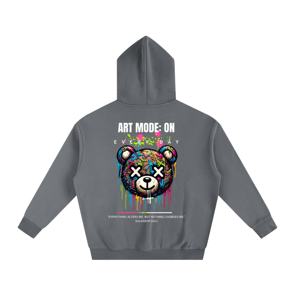 Unisex Streetwear Oversize Fleeced Hoodie - ART MODE: ON - Gooso Pixel