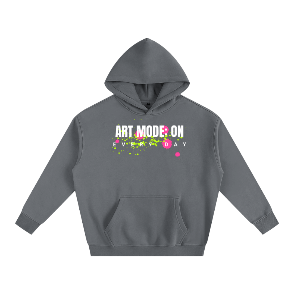 Unisex Streetwear Oversize Fleeced Hoodie - ART MODE: ON - Gooso Pixel
