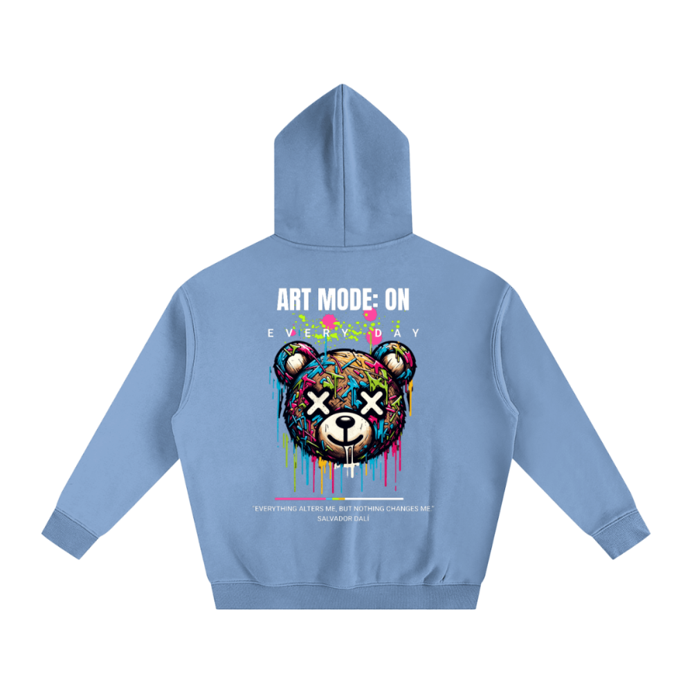 Unisex Streetwear Oversize Fleeced Hoodie - ART MODE: ON - Gooso Pixel