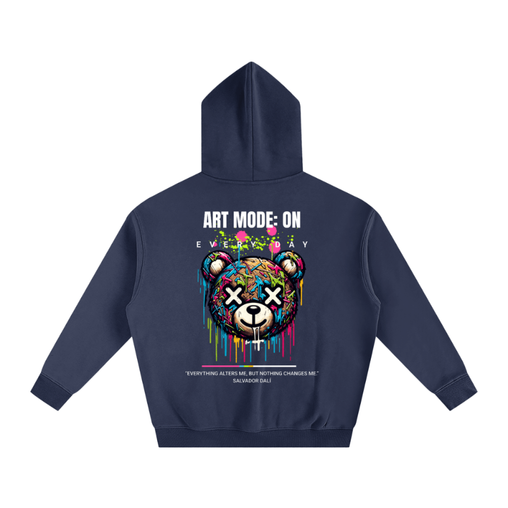 Unisex Streetwear Oversize Fleeced Hoodie - ART MODE: ON - Gooso Pixel