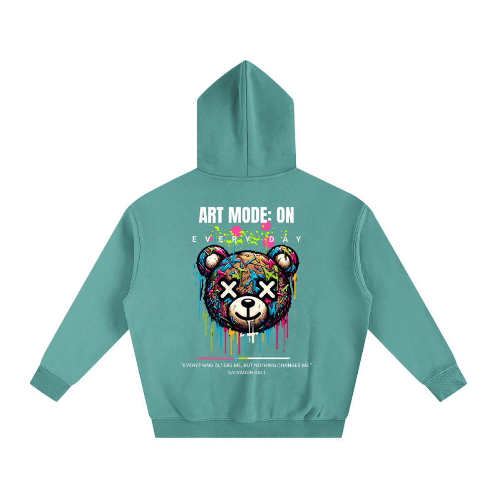 Unisex Streetwear Oversize Fleeced Hoodie - ART MODE: ON - Gooso Pixel