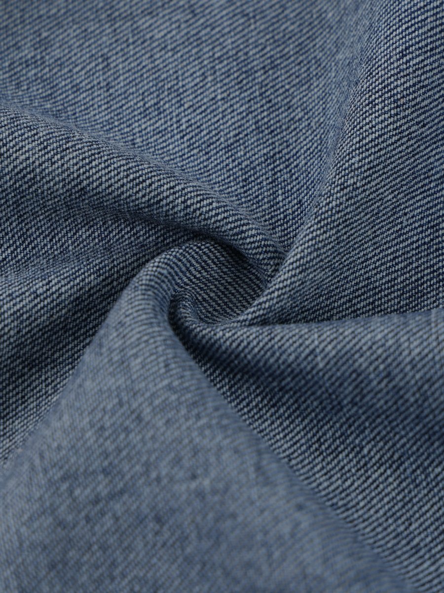 Unisex Vintage Wash Boxy Quarter - Zip Denim Shirt - Gooso Pixel LLC